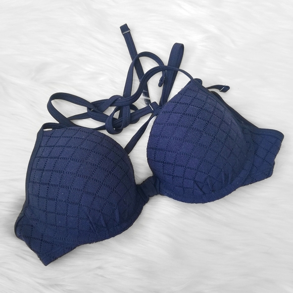 AERIE Bridget Blue Push Up 2-Piece Bikini - Picture 2 of 6